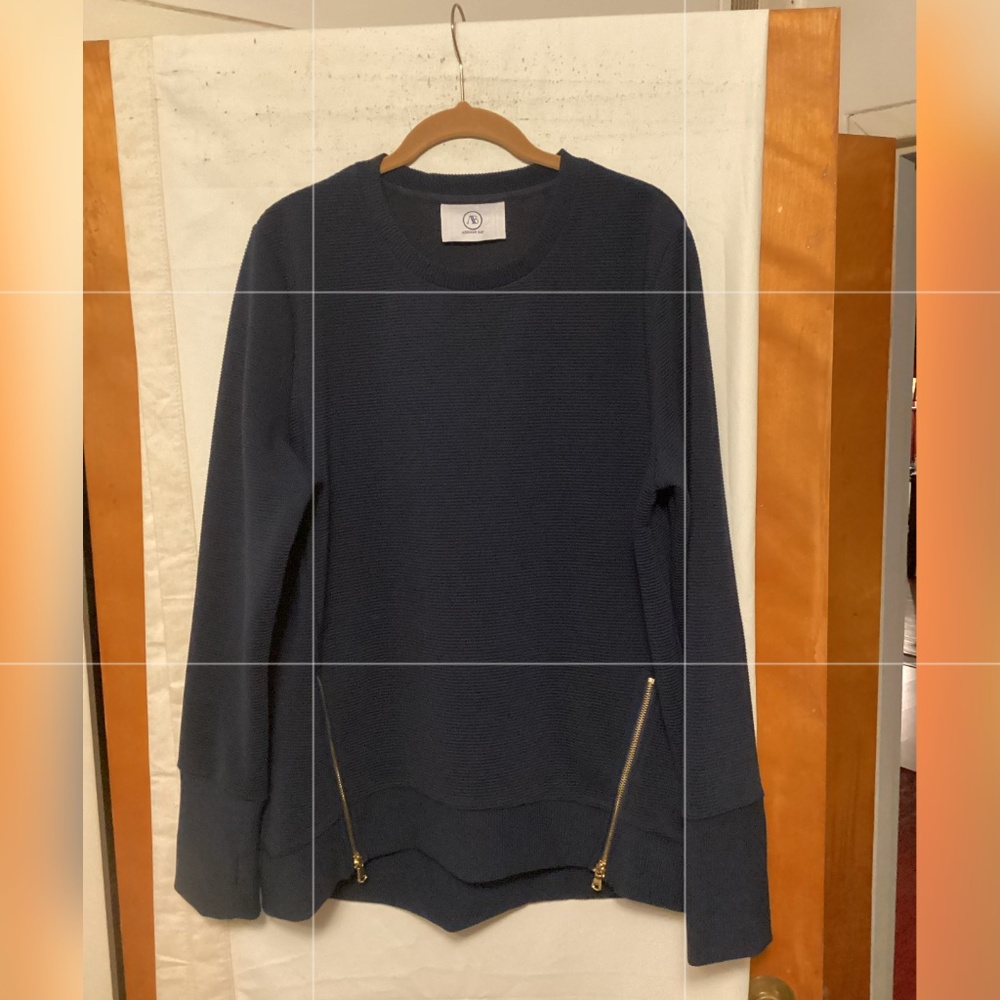 ADDISON BAY RIBBED SWEATSHIRT SZ L